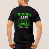 🟢 Squad Up Victory Samen Tiener Gamers 🎮 Tri-Blend Shirt (Achterkant)