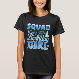 Squad Van De Verjaardag Meisje Sneeuwvlokken Thema T-shirt