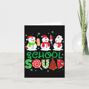 Squad verpleegster sneeuwman stethoscoop grappig kaart