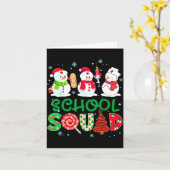 Squad verpleegster sneeuwman stethoscoop grappig kaart (Gele Bloem)
