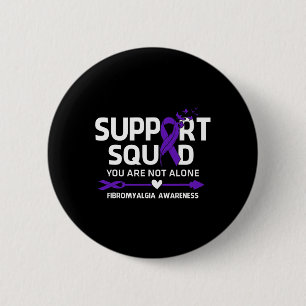 Squad Warrior Fibromyalgie Bewustzijn Veer Ronde Button 5,7 Cm