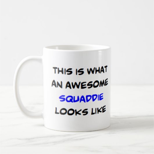 squaddie, geweldige koffiemok (Links)