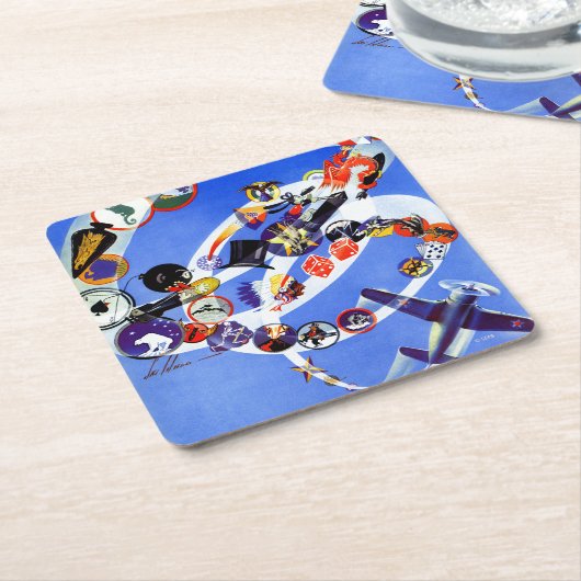 Squadron Insignia Kartonnen Onderzetters (Schuin)