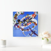 Squadron Insignia Vierkante Klok (Huis)