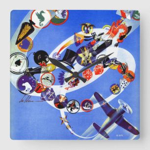 Squadron Insignia Vierkante Klok