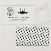 Squadron Patch F-15E Strike Eagle Pilot Visitekaartje (Voorkant / Achterkant)