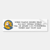 Squadron Patch, WORLD FAMOUS GOLDEN DRAGONSU... Bumpersticker (Voorkant)
