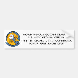 Squadron Patch, WORLD FAMOUS GOLDEN DRAGONSU... Bumpersticker