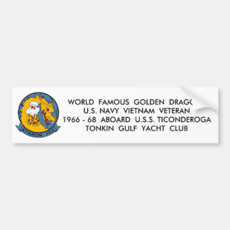 Squadron Patch, WORLD FAMOUS GOLDEN DRAGONSU... Bumpersticker
