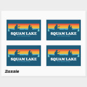 Squam Lake New Hampshire Canoe Rechthoekige Sticker (Vel)