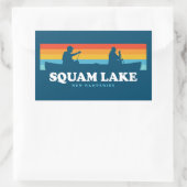 Squam Lake New Hampshire Canoe Rechthoekige Sticker (Tas)
