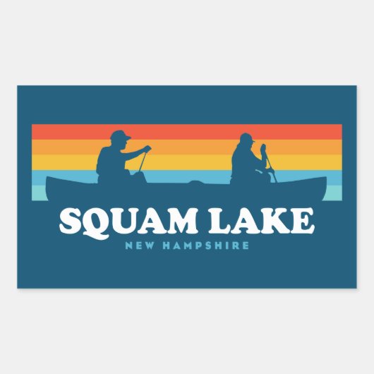 Squam Lake New Hampshire Canoe Rechthoekige Sticker (Voorkant)