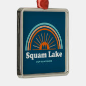 Squam Lake New Hampshire Rainbow Metalen Ornament (Rechts)