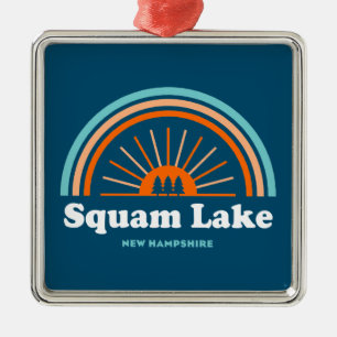 Squam Lake New Hampshire Rainbow Metalen Ornament
