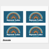 Squam Lake New Hampshire Rainbow Rechthoekige Sticker (Vel)