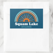 Squam Lake New Hampshire Rainbow Rechthoekige Sticker (Tas)