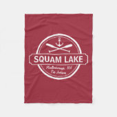 Squam Lake NH gepersonaliseerde stad, naam en anke Fleece Deken (Voorkant)