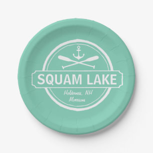 Squam Lake NH gepersonaliseerde stad, naam en anke Papieren Bordje