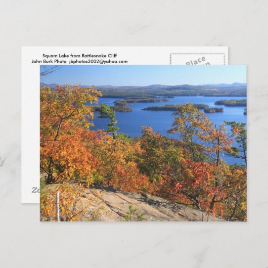 Squam Lake Rattlesnake Cliffs in het najaar Briefkaart (Voorkant / Achterkant)