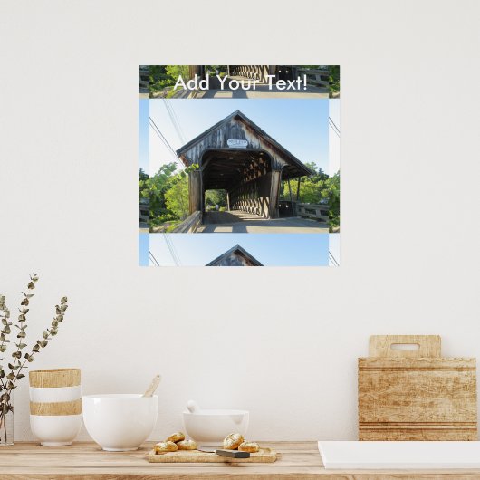 Squam River Covered Bridge Poster (Keuken)