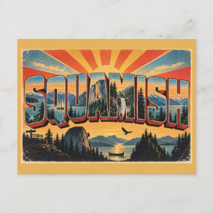 Squamish BC Granieten Monoliet Fjord Kunst Briefkaart