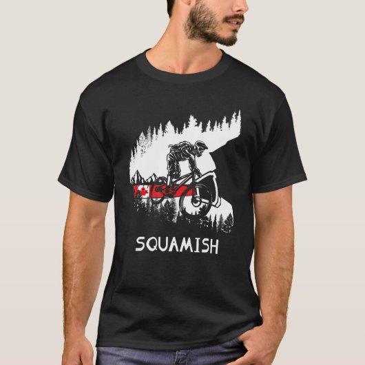 Squamish Mtb Downhill Trail Biker British Columbia T-shirt (Voorkant)