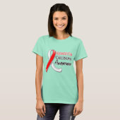 Squamous Cell Carcinoma Awareness Ribbon T-shirt (Voorkant volledig)