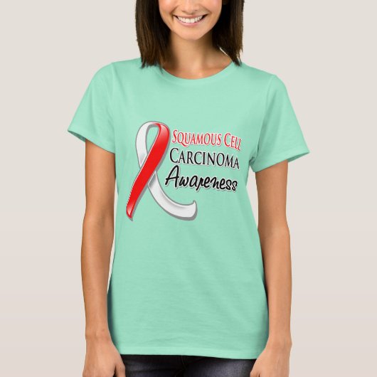 Squamous Cell Carcinoma Awareness Ribbon T-shirt (Voorkant)