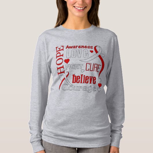 Squamous Cell Carcinoma Hope Words Collage T-shirt (Voorkant)