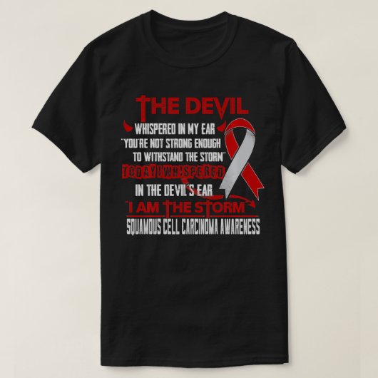 Squamous Cell Cinoma Awareness Ik ben het Storm De T-shirt (Design voorkant)