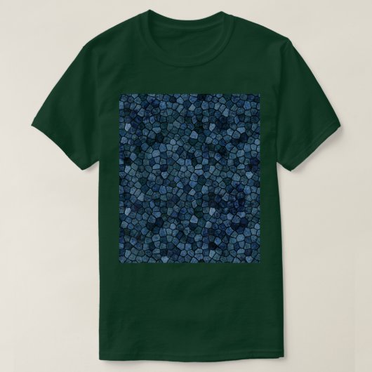 Squamous Scaly Pattern In Midnight Blue T-shirt (Design voorkant)