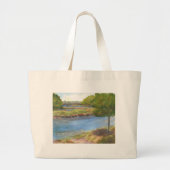 squamscott river op newfields , juli 2015 grote tote bag (Voorkant)