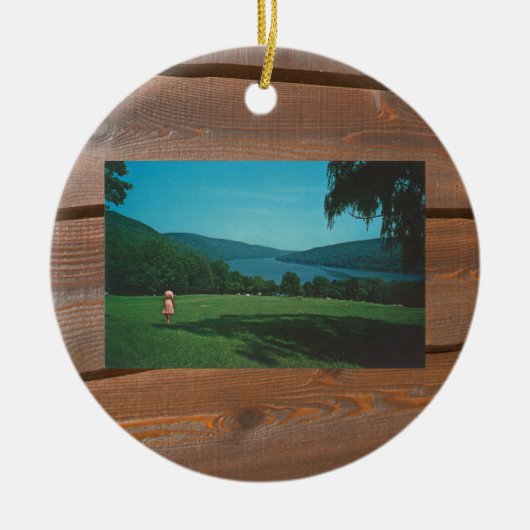 Squantz Pond Panorama Ornament (Voorkant)