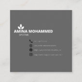 Square, 2,5 x 2,5-inch krachtige Visitekaartje (Achterkant)