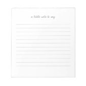 Square A Little Note to Say Script Line Notepad Notitieblok (Voorkant)