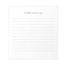 Square A Little Note to Say Script Line Notepad Notitieblok