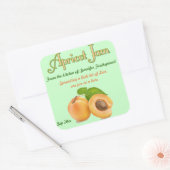 Square Abrikoos Jam Food Canning Label (Envelop)