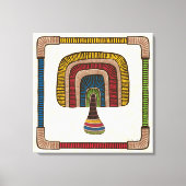 Square Abstract Mushroom Canvas Afdruk (Voorkant)