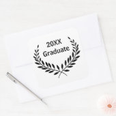 Square Afstudeerdatum - Square Sticker (Envelop)