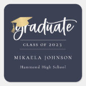 Square Afstuderen Sticker voor afspeelscript (Voorkant)