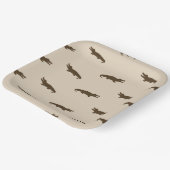 Square Alligator Paper Plates - 9in Papieren Bordje (Gebogen)