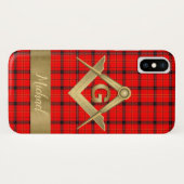 Square and Compass Monogrammed iPhone/iPad case (Achterkant (horizontaal))