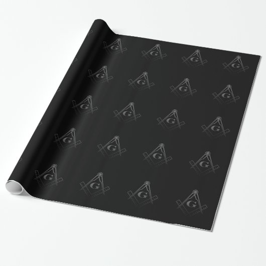 Square and Compass with inset G (Ombre) Cadeaupapier (Uitgerold)