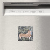 Square and Round Corgi Magnet (Insitu (Vaatwasser))