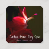 Square Appointes Roze kerstrecycleerder Afsprakenkaartje (Voorkant)