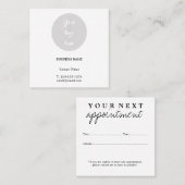 Square Appointment Herinneringskaart Afsprakenkaartje (Voorkant / Achterkant)