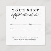 Square Appointment Herinneringskaart Afsprakenkaartje (Achterkant)