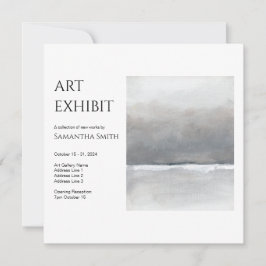 Square Art Exhibition Invitation Sjabloon Kaart