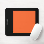 Square - Autumn Oranje en zwart Muismat (Met muis)