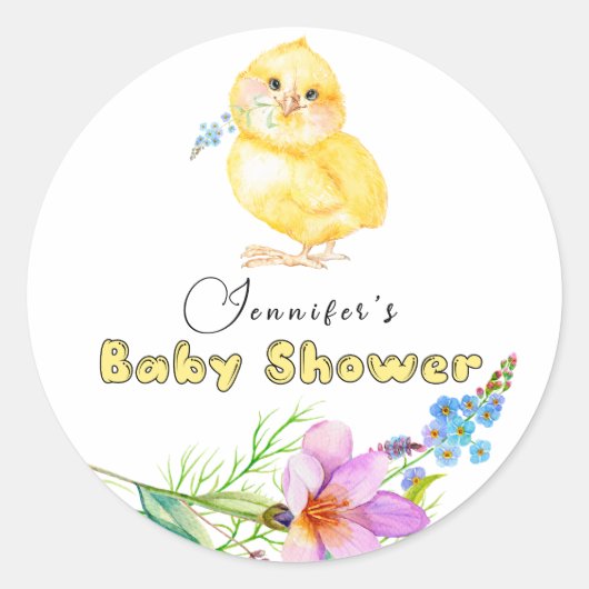 Square Baby shower Square Sticker (Voorkant)